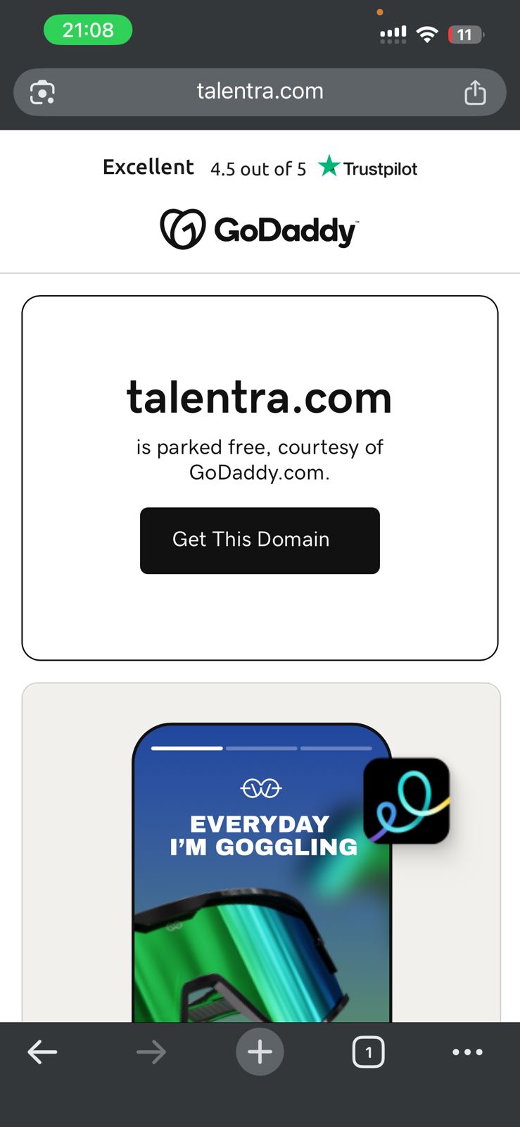 Talentra mobile view